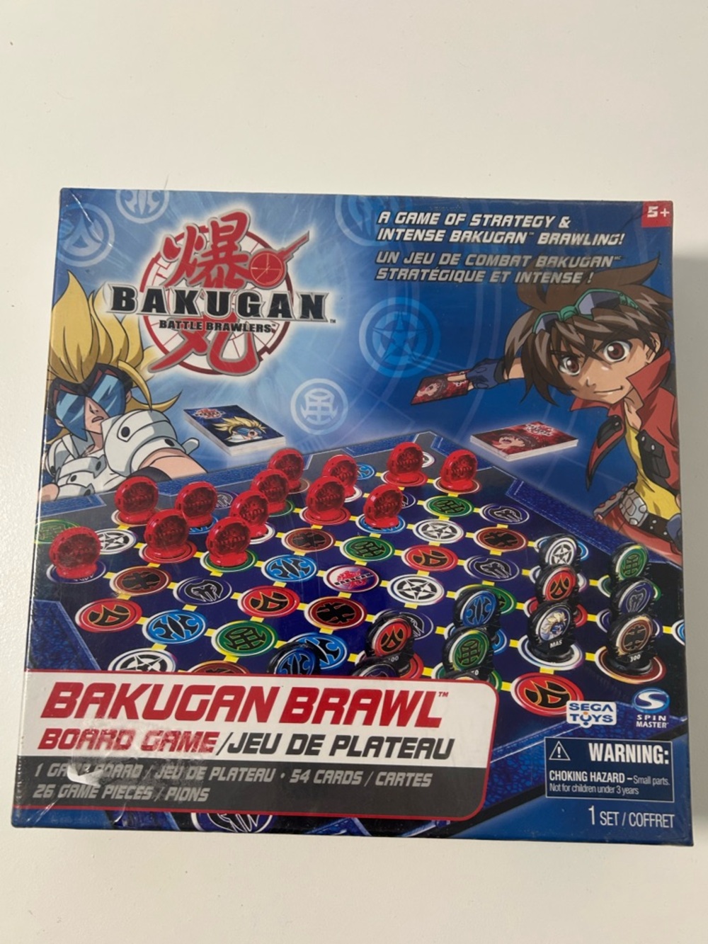 Bakugan Brawl Board Game - Blue Box with Red Game Pieces